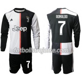 Juventus Matchtröjor Ronaldo 7 Barn Hemma Fotbollströja 2019-2020 Långärmad